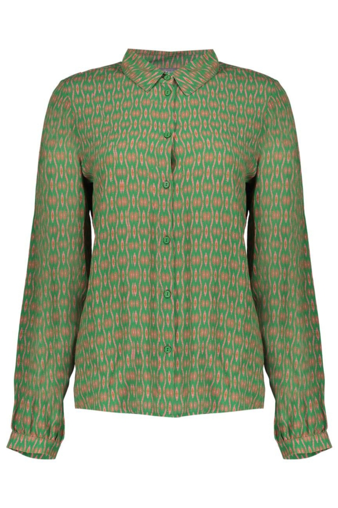 BLOUSE MET GLITTERDETAILS 53613 20 GREEN/PINK